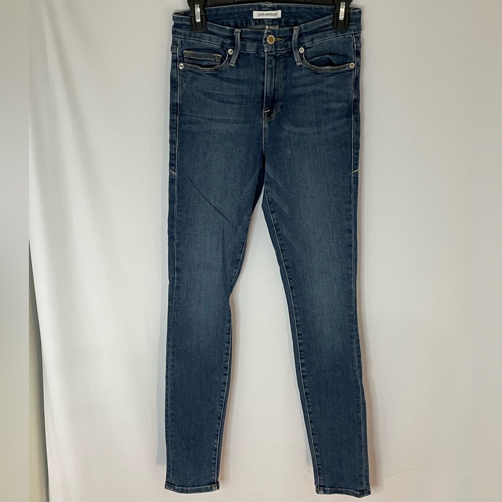 Good American skinny jeans, dark wash denim size 4/27